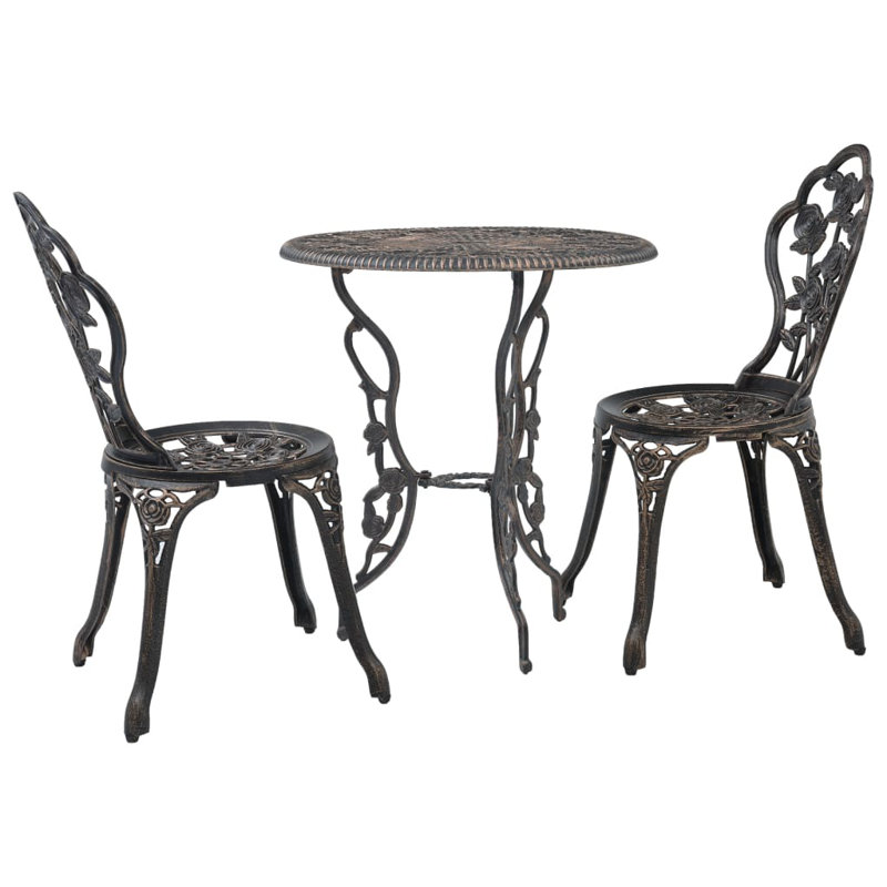 Ensemble bistro rond pour 2 personnes 23,2 po, Bronze