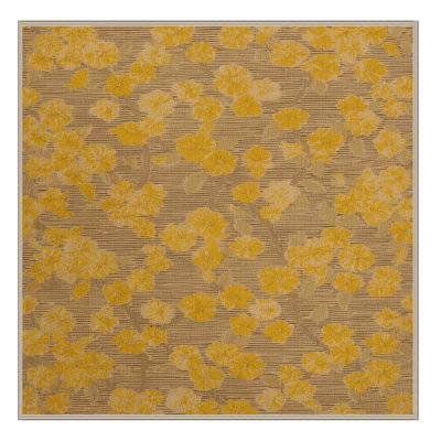Machine Washable Botanical Brown Area Rug