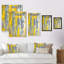 Gris et jaune fusionnant abstrait II - peinture sur toile-795246962-795246733