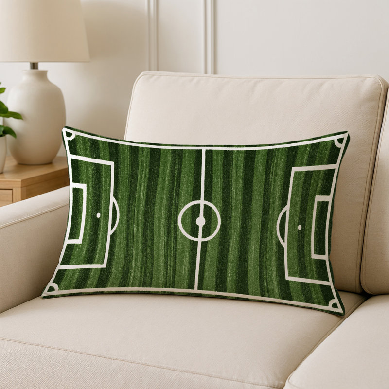 Coussin Sports pour l'intérieur et l'extérieur, Rectangle 20 po x 14 po, Vert futsal vert