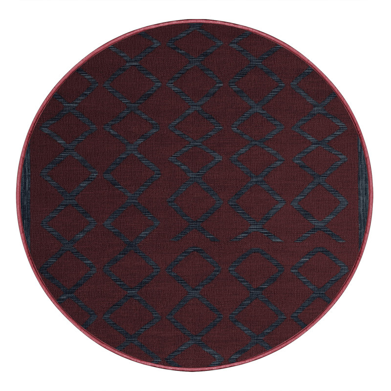 Tapis brun treillis lavable à la machine