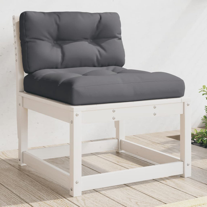 Garden Sofas Outdoor Corner Sofa Patio Seat Couch Solid Wood Douglas, Anthracite, White
