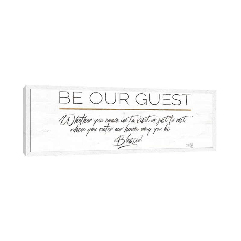 Be Our Guest by Marla Rae - Panoramic Print on Canvas, White Framed, 152.4 cm H x 50.8 cm W