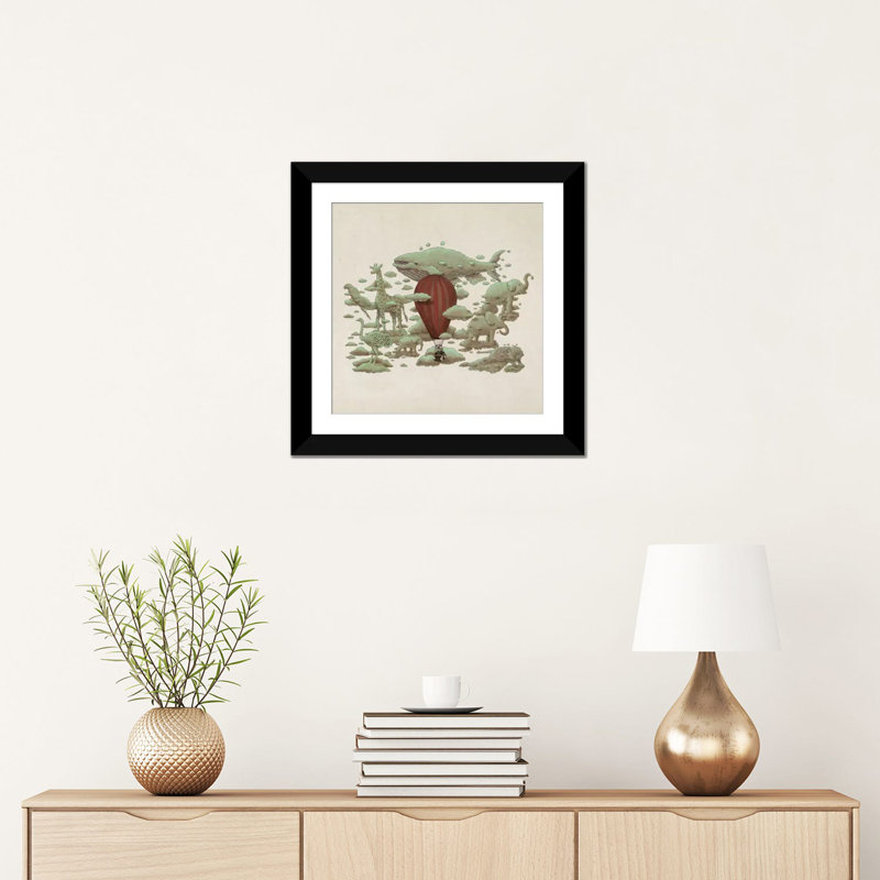 Terry Fan - Gallery-Wrapped Canvas Giclée, Black Framed Fine Art Paper, White, 16" H x 16" W x 1" D