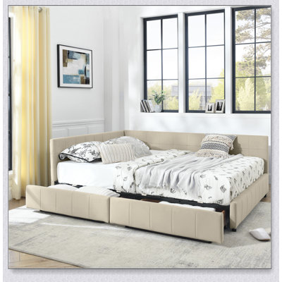 Structure de lit capitonnée avec rangement, canapé-lit avec dossier et accoudoirs confortables, lit pour chambre à coucher, salon, velours