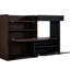 Armoire de rangement à chaussures extensible et rotative avec 1 tiroir, coin à 90 degrés pour le salon, couloir, zone de transition, couloir rotatif ajustable en noyer noir foncé de 32,5 po à 58,8 po, entrée