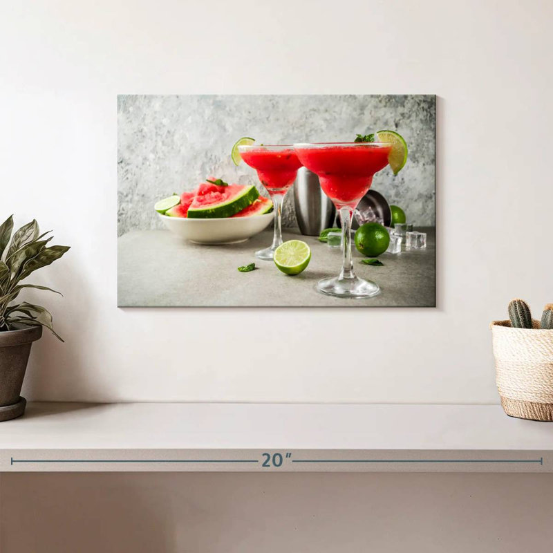 Margarita Brampt melon d'eau cocktails, H 8 po x l 12 po