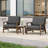 Bevelyn Dark Gray Acacia Outdoor Chair Set with Cushions-1149783268