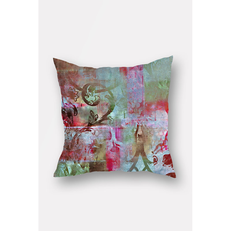 Housse de coussin Locksley, Rouge / bleu sarcelle