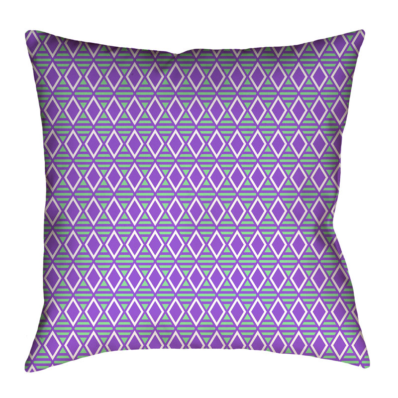 Coussin intérieur/extérieur Katelyn Elizabeth, 16 po x 1 po, Vert / Orange