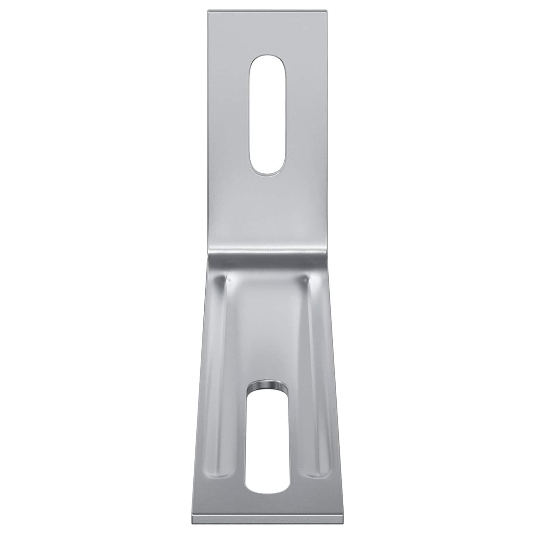 Anti Tip Bracket Plain Silver Iron Safety Furniture Secure Mounting