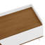 Wetherly White and Natural Wood TV Stand Media Unit, 3 Door Storage TV Cabinet for Living Room