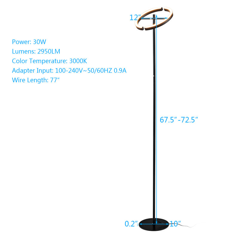 Lampe sur pied 68 "Novelty