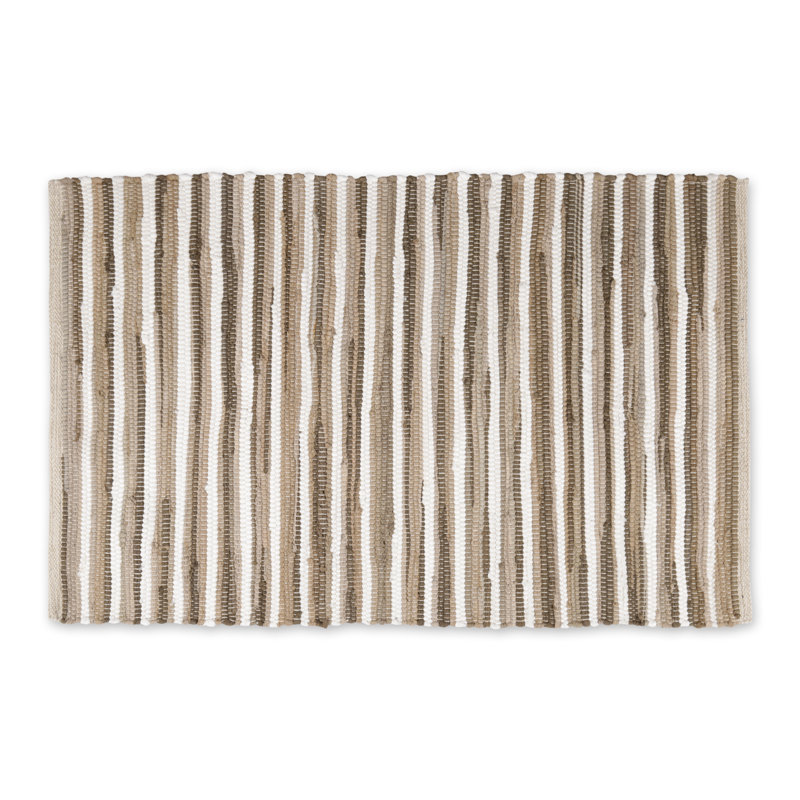 Clous Cotton Striped Indoor Rug, Rectangle 2' x 3'