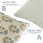 Housse de coussin en lin à motif floral fabriqué à la main Fab Divine - 14 x 20 po-110562898