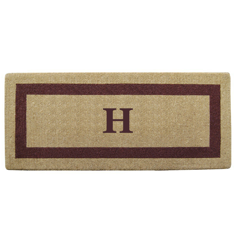 Tapis de porte antidérapant pour l'extérieur, Brun, L 22 po x L 36 po, H