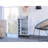 Bar Cart, Glass Door, Four Casters, Two Shelves-1660824009