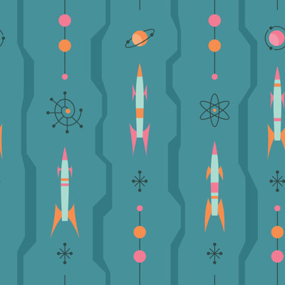 «Space Retro» par Serkorkin - impression sur toile tendue