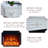 Beige Solid Wood Electric Fireplace