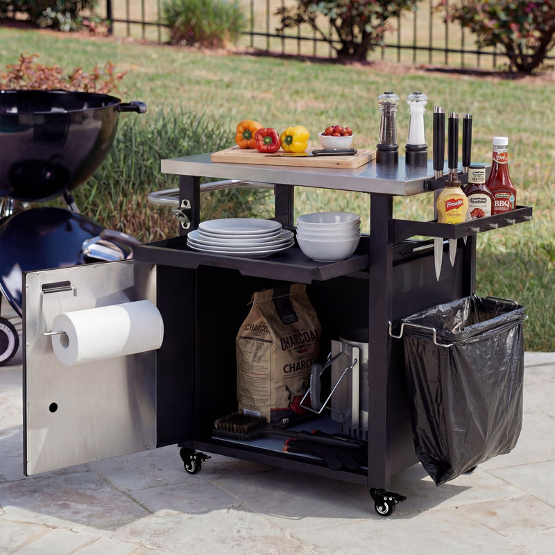 Chariot grill 39,5 "avec armoire de rangement