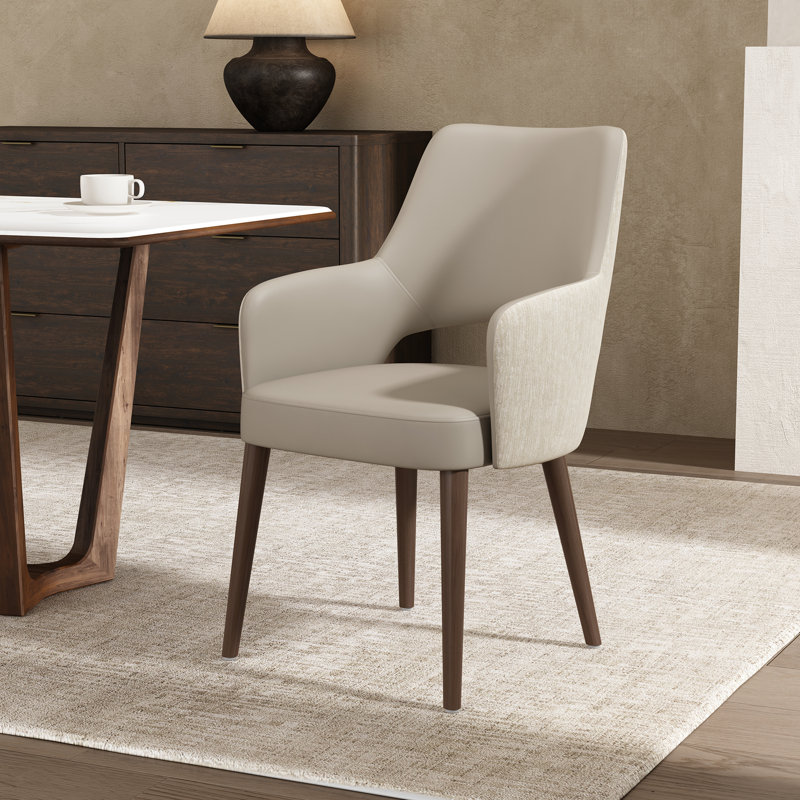 Fauteuil de salle à manger Liora, Gris clair