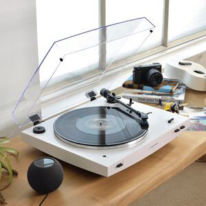 Audio Technica AT-LP3XBT-WH Tourne-disque Bluetooth entièrement automatique 33/45 (blanc), Blanc