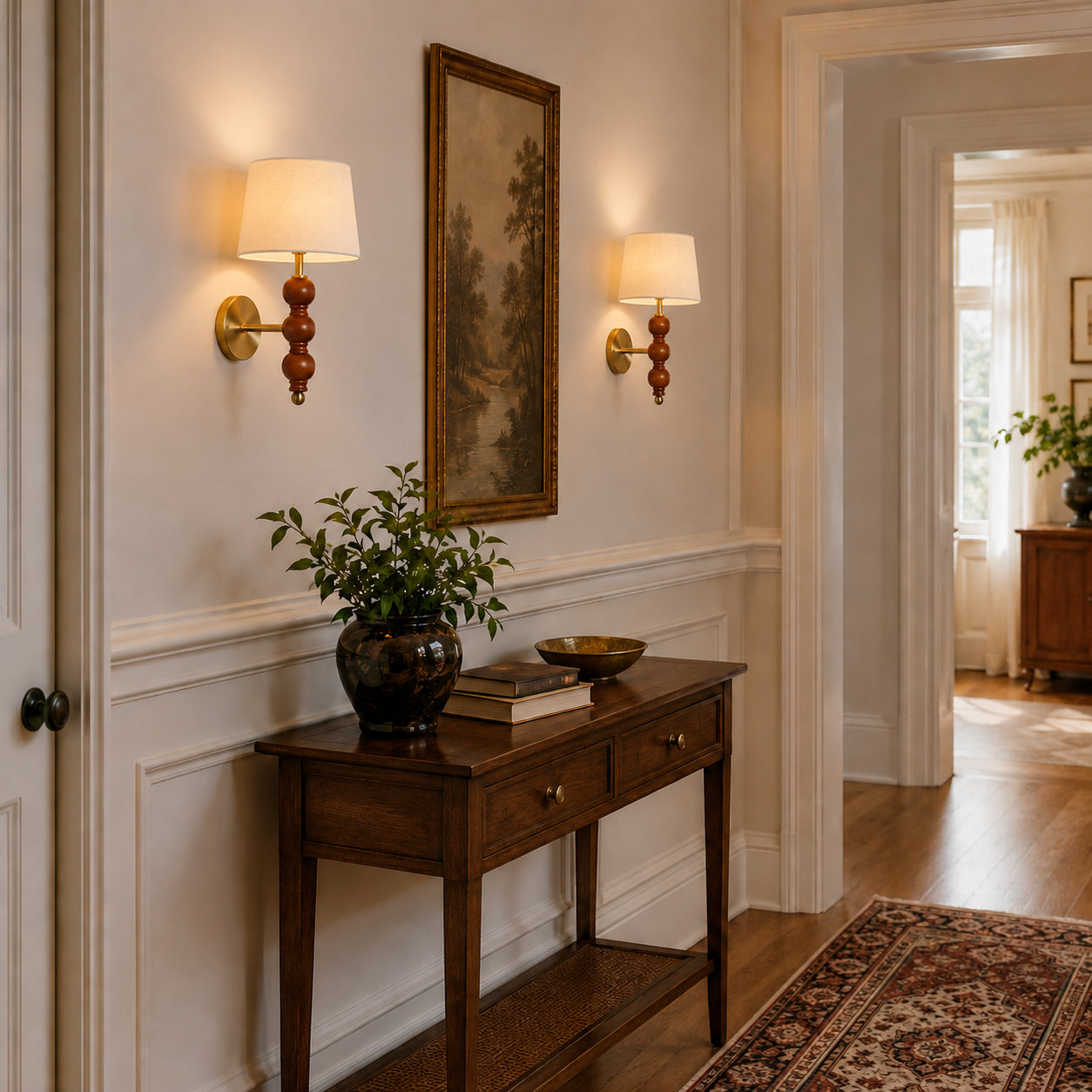 Single Light Dimmable Armed Sconce