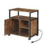 Classeur, classeurs de bureau avec prise et port de charge USB, support d'imprimante avec rangement pour format A4, format lettre, cadre latéral en métal, installation facile pour le bureau personnel, brun rustique + noir, buffet