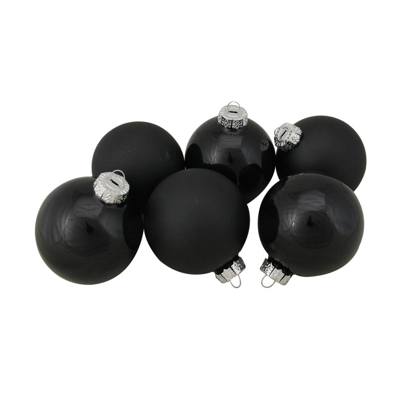 Ornement de Noël boule de verre, Noir