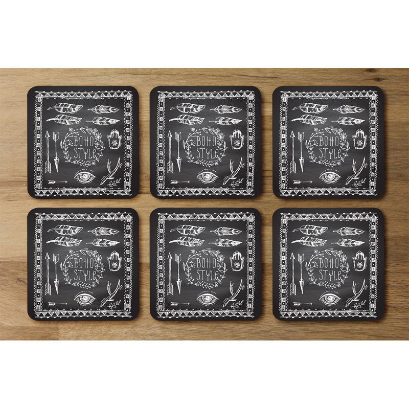 Square 6 Piece Coaster Set