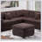 Modern Style 4Pc Sectional Set With USB Ports, Plastic Legs, And Matching Pillows For Comfortable Living Room Seating-659843061