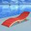 Chaise de patio pliante avec coussins McAlester