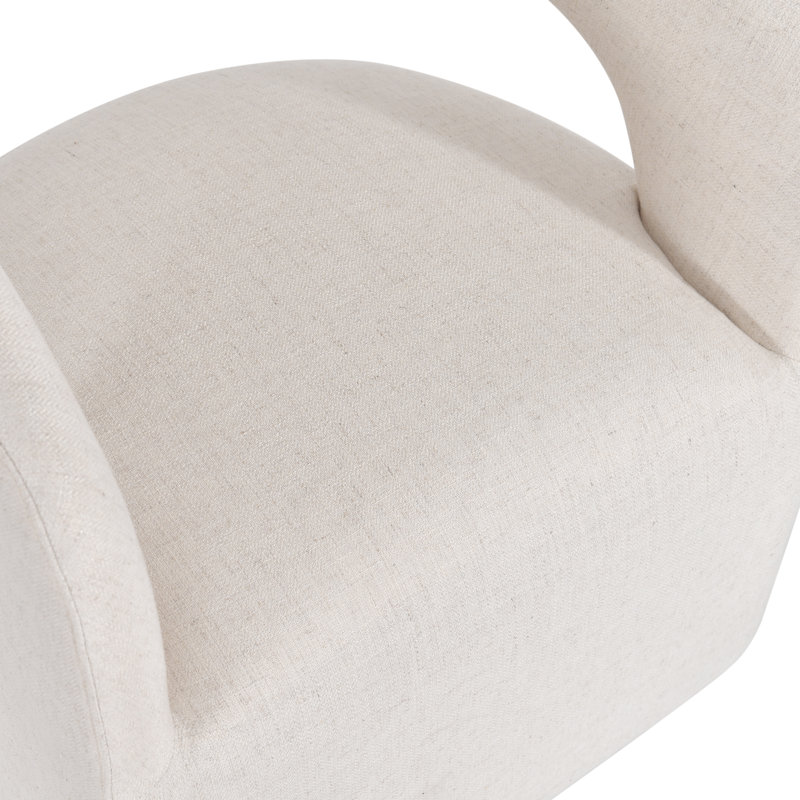 Fauteuil moderne rembourré avec dossier ouvert Hector