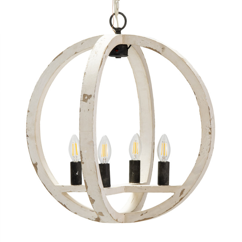 Nosal 4 - Light Wood Globe Chandelier