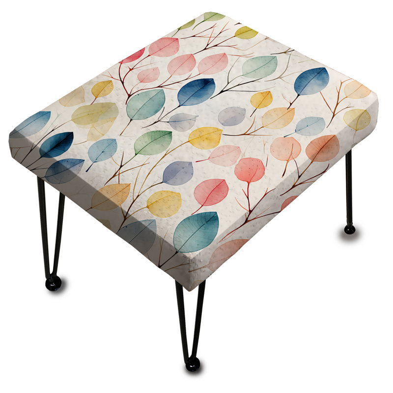 Minimalisme aquarelle - repose-pieds rectangulaire botanique