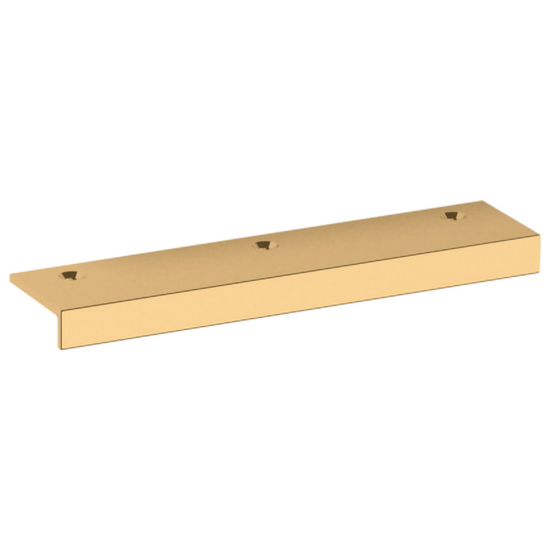 Unlacquered Brass 4" Finger Edge Pull with Mounting Hardware
