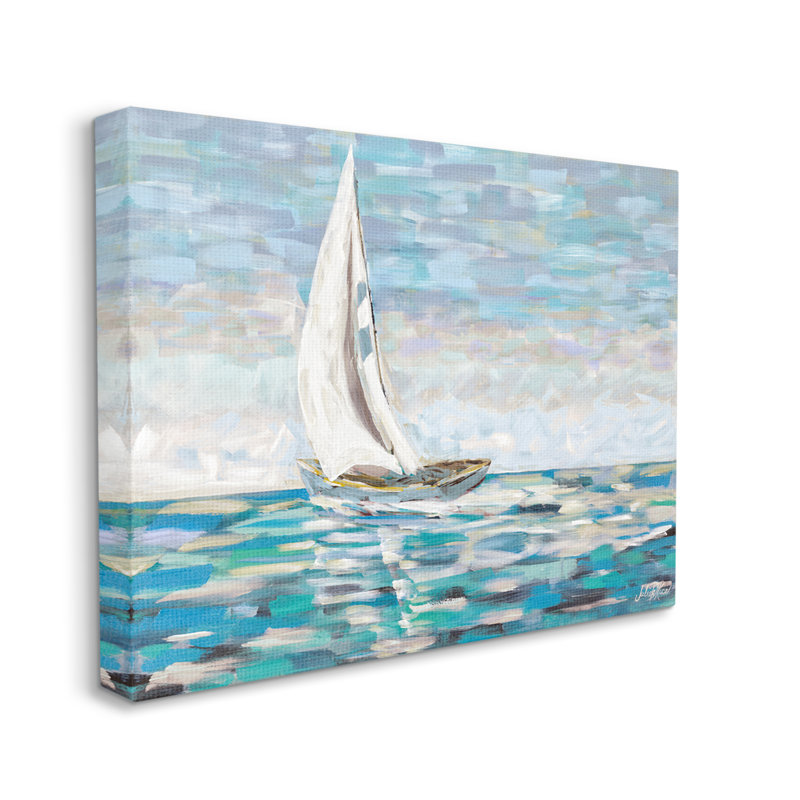 "Stupell Industries", voilier abstrait, art mural par Julie DeRice, H 16 po x l 20 po x P 1,5 po