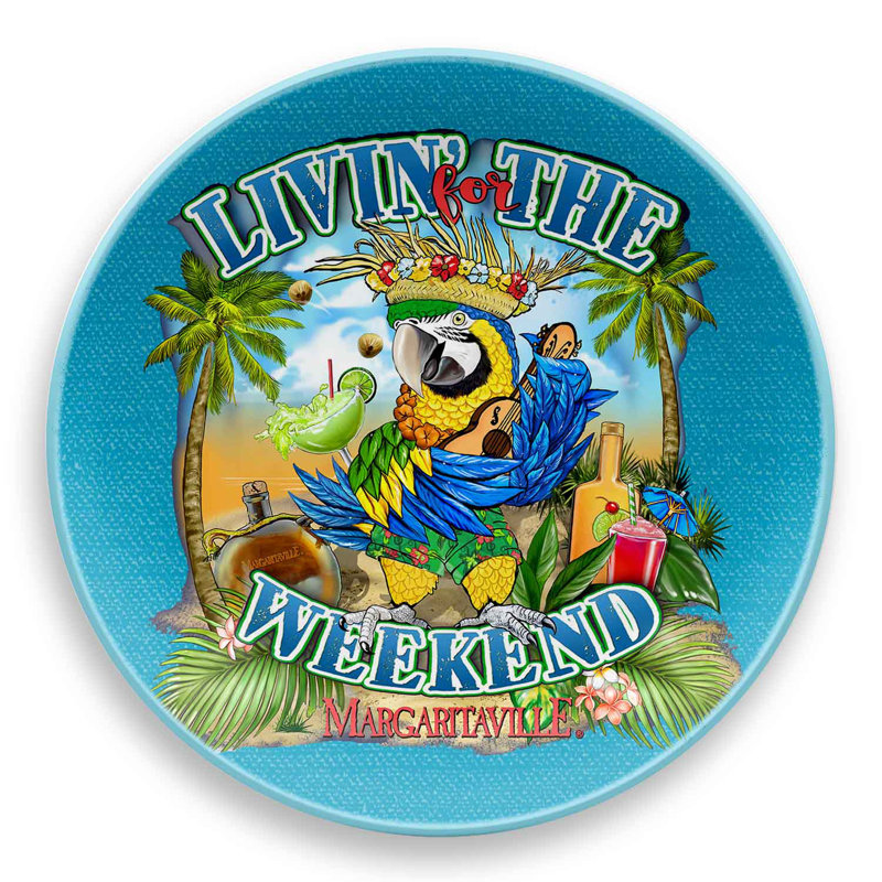 Assiette plate en mélamine 10,5 po Margaritaville