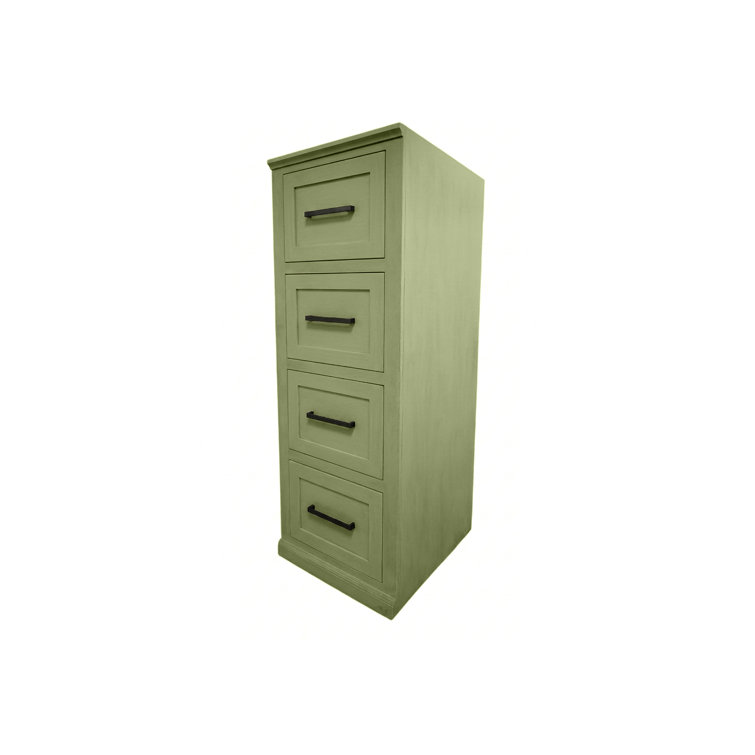 Modern Solid Wood 4 Drawer File Cabinet