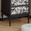 Commode décorative noire à six tiroirs en bois massif noir