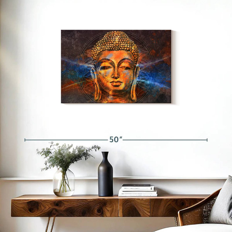 Leisha Buddha Purnima, 20" H x 30" W