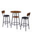 Ensemble de tabouret de bar rembourré avec dossier et tablette
