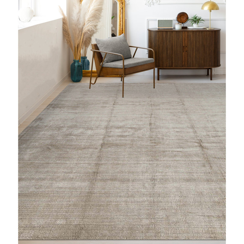 Wool Area Rug in Beige