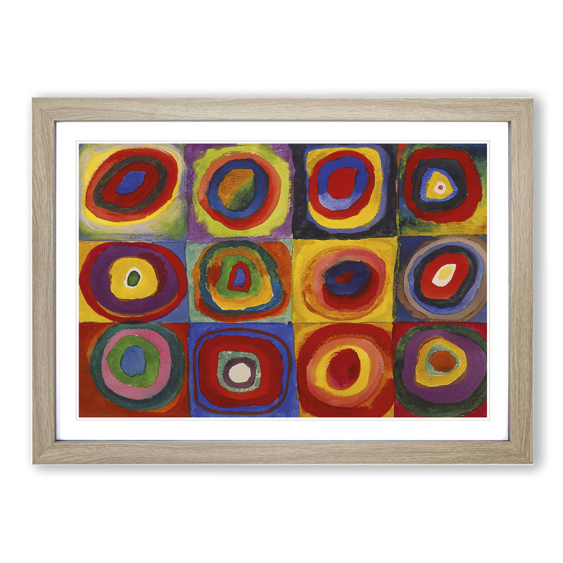 Farbstudie by Wassily Kandinsky - Framed Print, Oak Framed, 48cm H x 65cm W x 2cm D