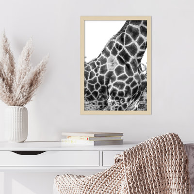 «Rochellt Super Safari No 3 Giraffe» par Shot par Clint Wood, reproduction d'art encadrée