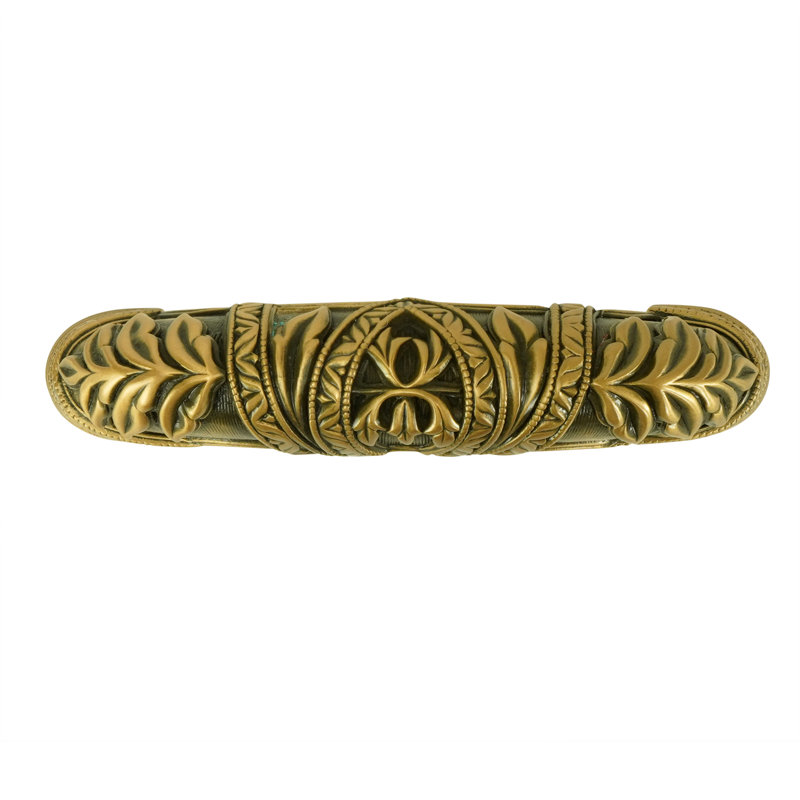 HAMPTON 3" CENTER TO CENTER PULL IN MUSEUM GOLD PLATE, Museum Gold