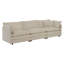 Canapé moderne, canapé modulaire à assise très profonde 3 pièces pour salon, canapé surdimensionné, canapé 3 places, causeuse et canapé simple, chenille beige