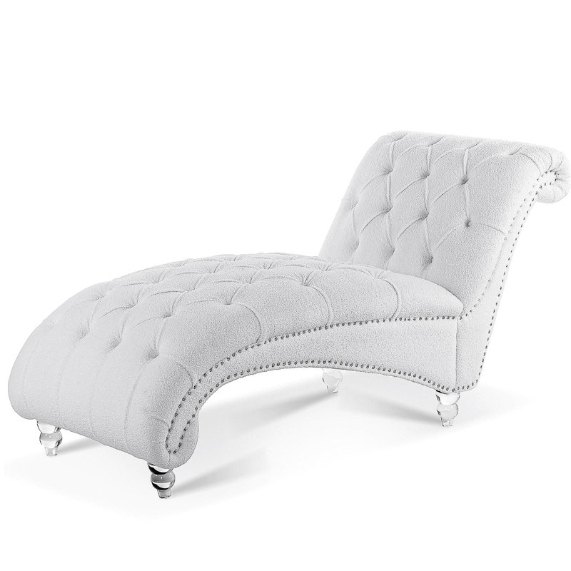 Chaise longue sans accoudoirs touffetée