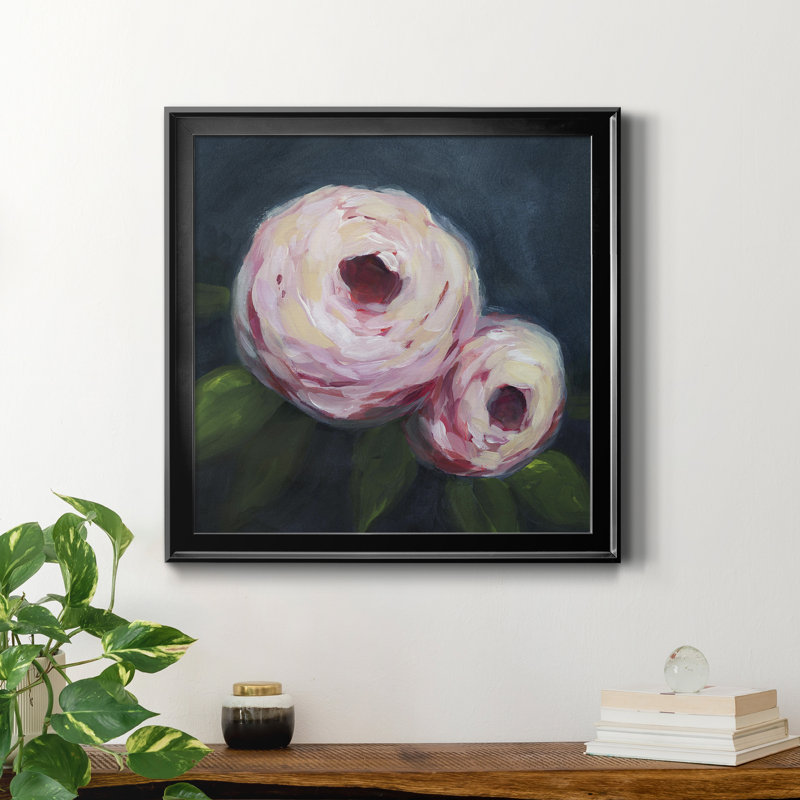 Toile encadrée Ethereal Blooms II-Premium - prête à être accrochée, H 17,5 po x l 17,5 po x P 1,5 po, Cadre noir