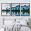 «Noway Natural Landscape Green Mountain Lake Forest Reflection», impression sur toile 3 pièces-70097506-70097507